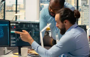 Founders review an AI SDR report.